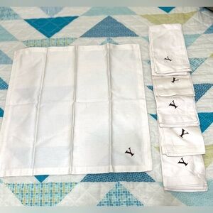 NEW Pottery Barn 100% Cotton Set Of 6 Classic Cream 20” Square Napkins